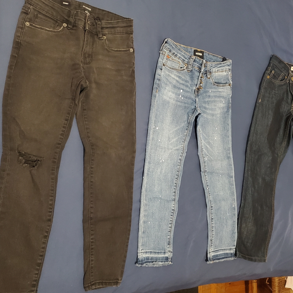 3 Pairs Hudson Jeans and Levis Skinny Jeans Girls Size 7